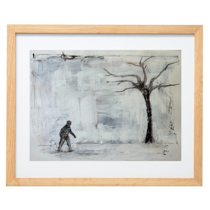 framed artwork abstract black and white minimalist art