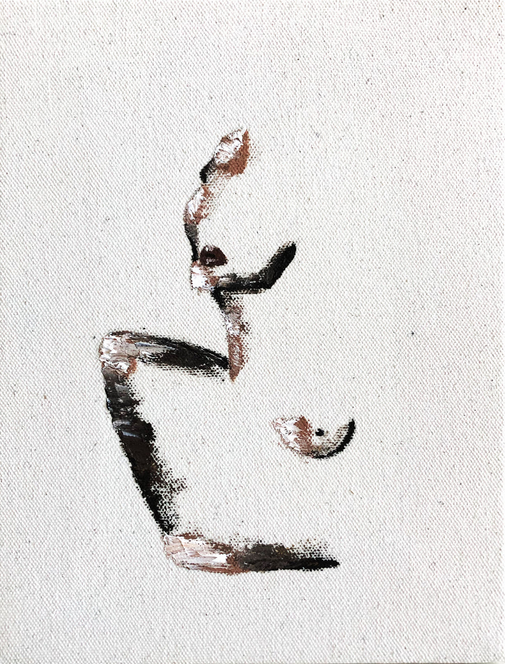 Minimalist abstract female form artwork