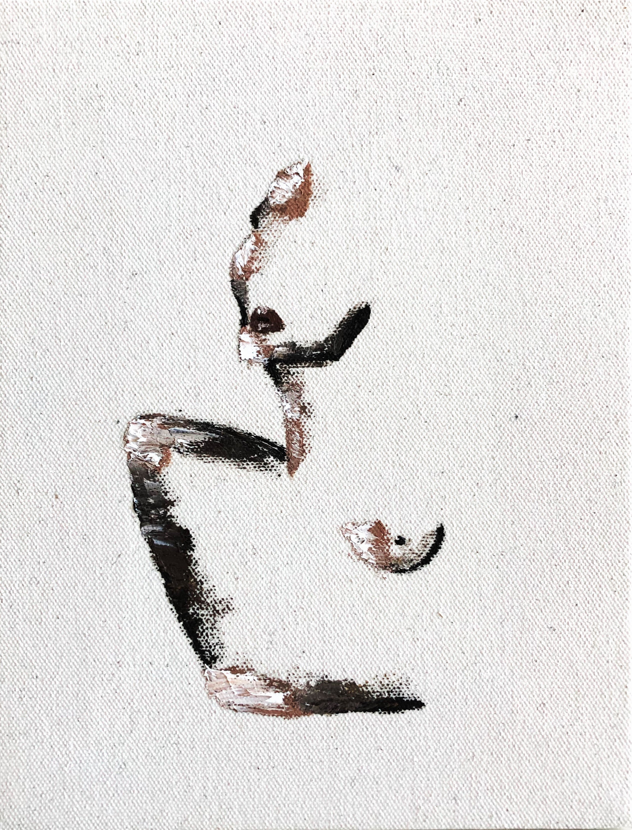 Minimalist abstract female form artwork