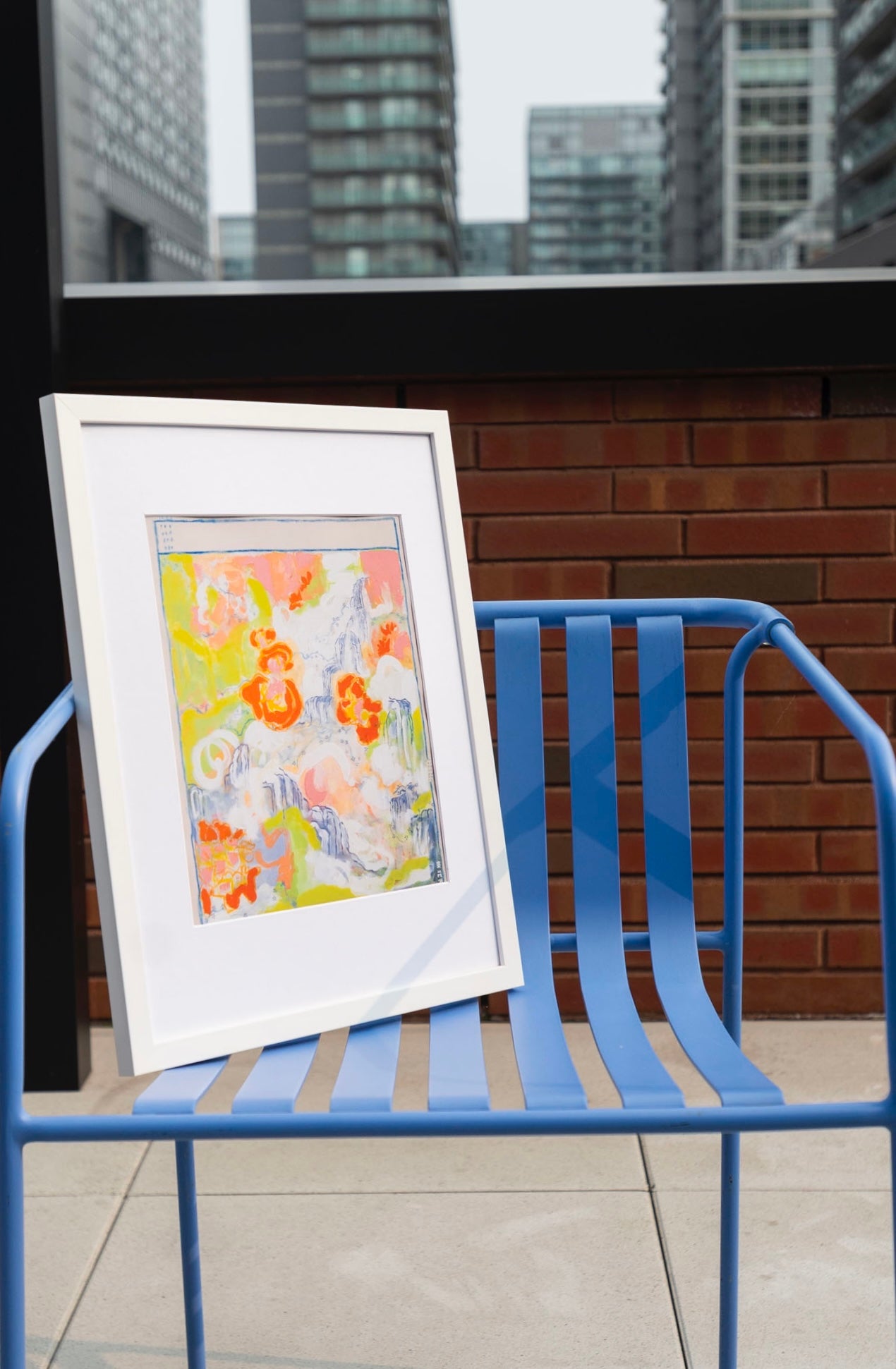 colorful art for eclectic interior