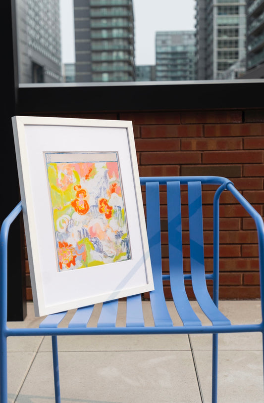 colorful art for eclectic interior