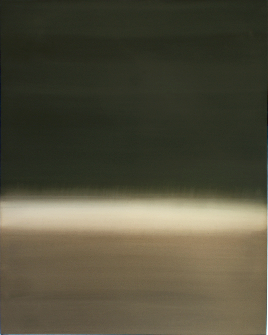 Abstract neutral and green artwork