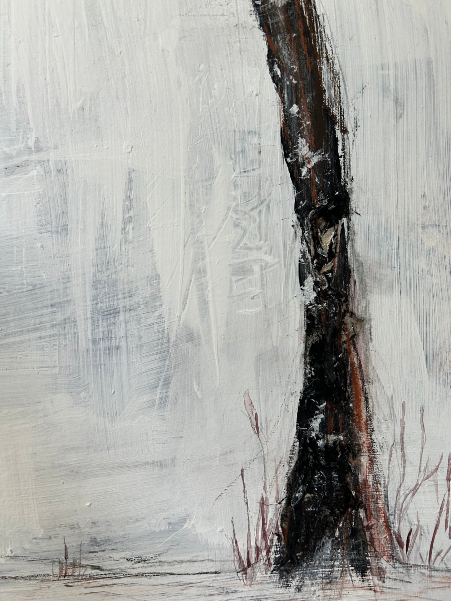 artwork original black and white abstract painting