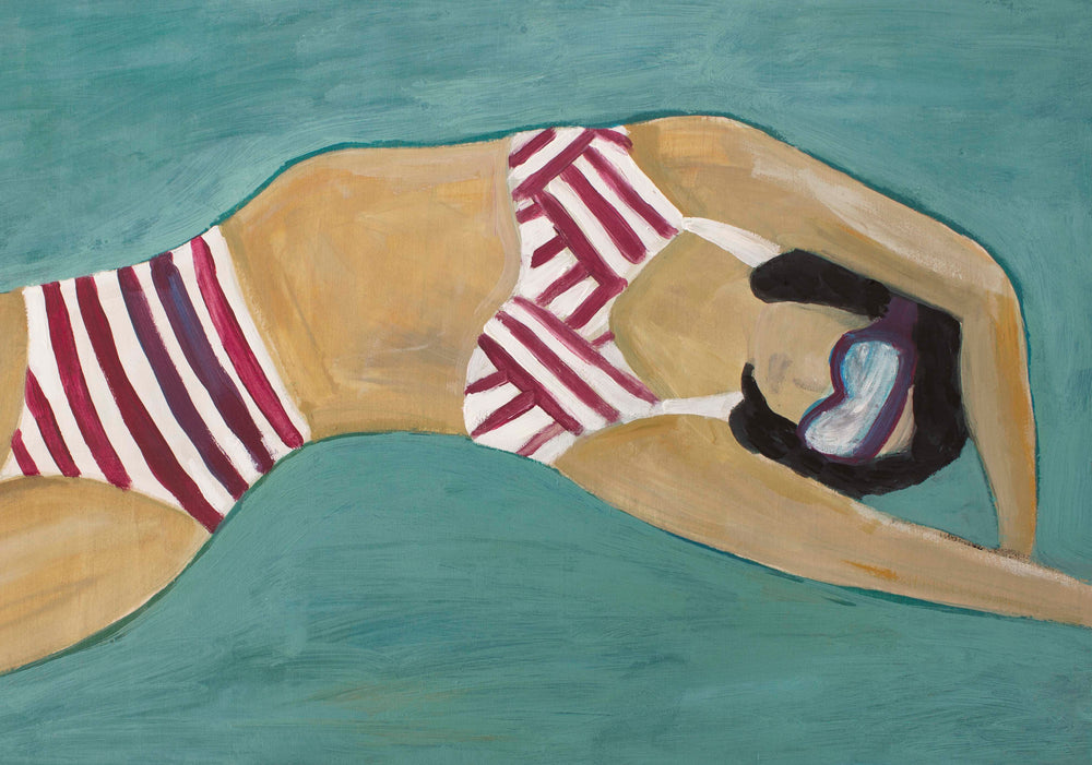 Painting of a swimmer