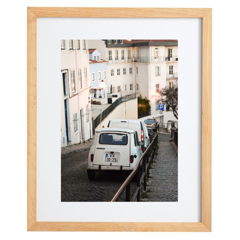Car in Lisbon photography in a natural frame