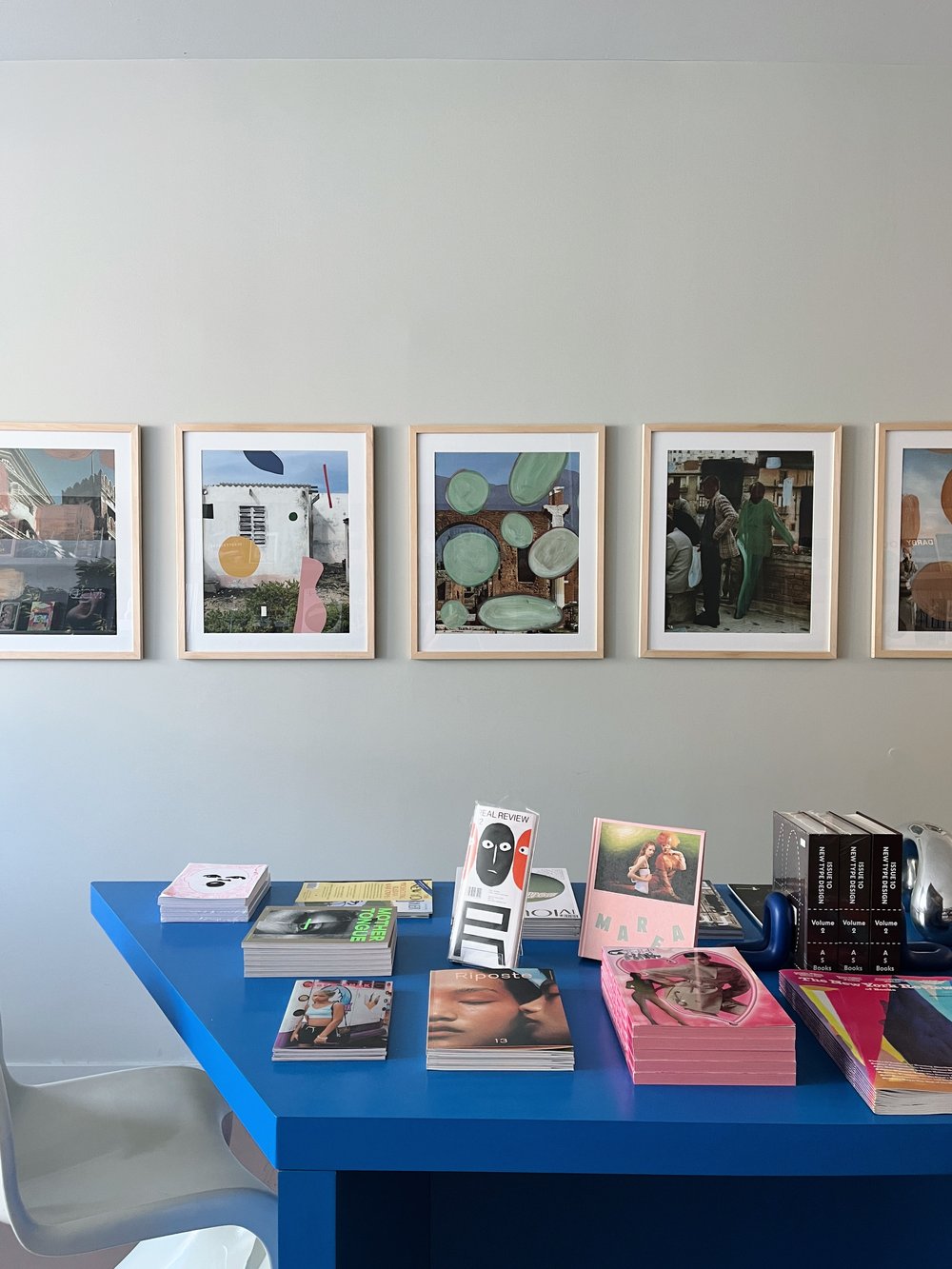 Italy photography with turquoise painted dots pictured on the wall