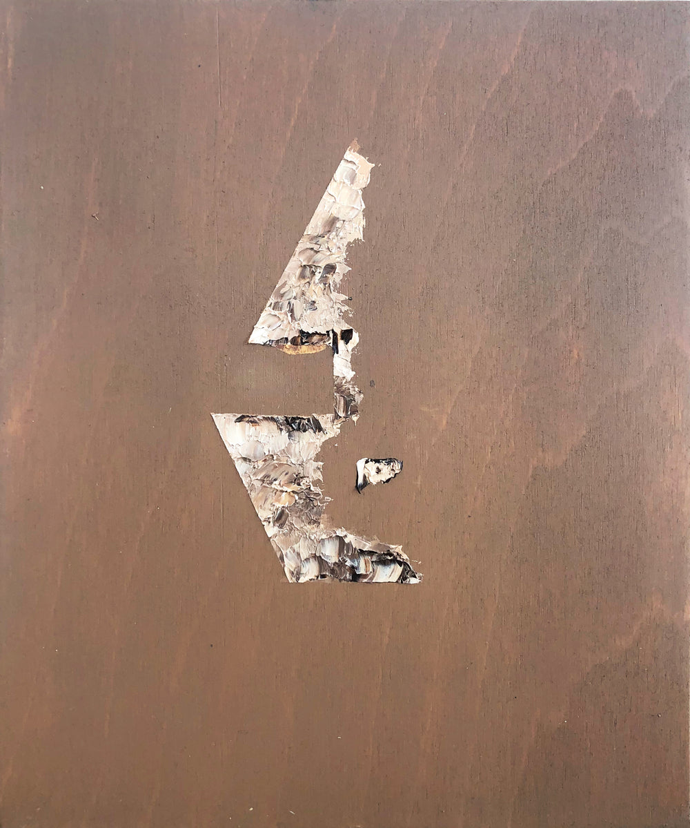 Abstract figure artwork in a neutral palette