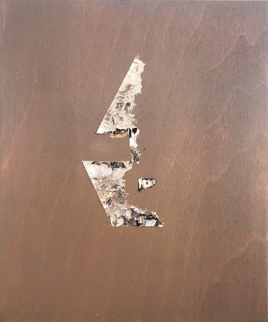 Abstract figure artwork in a neutral palette