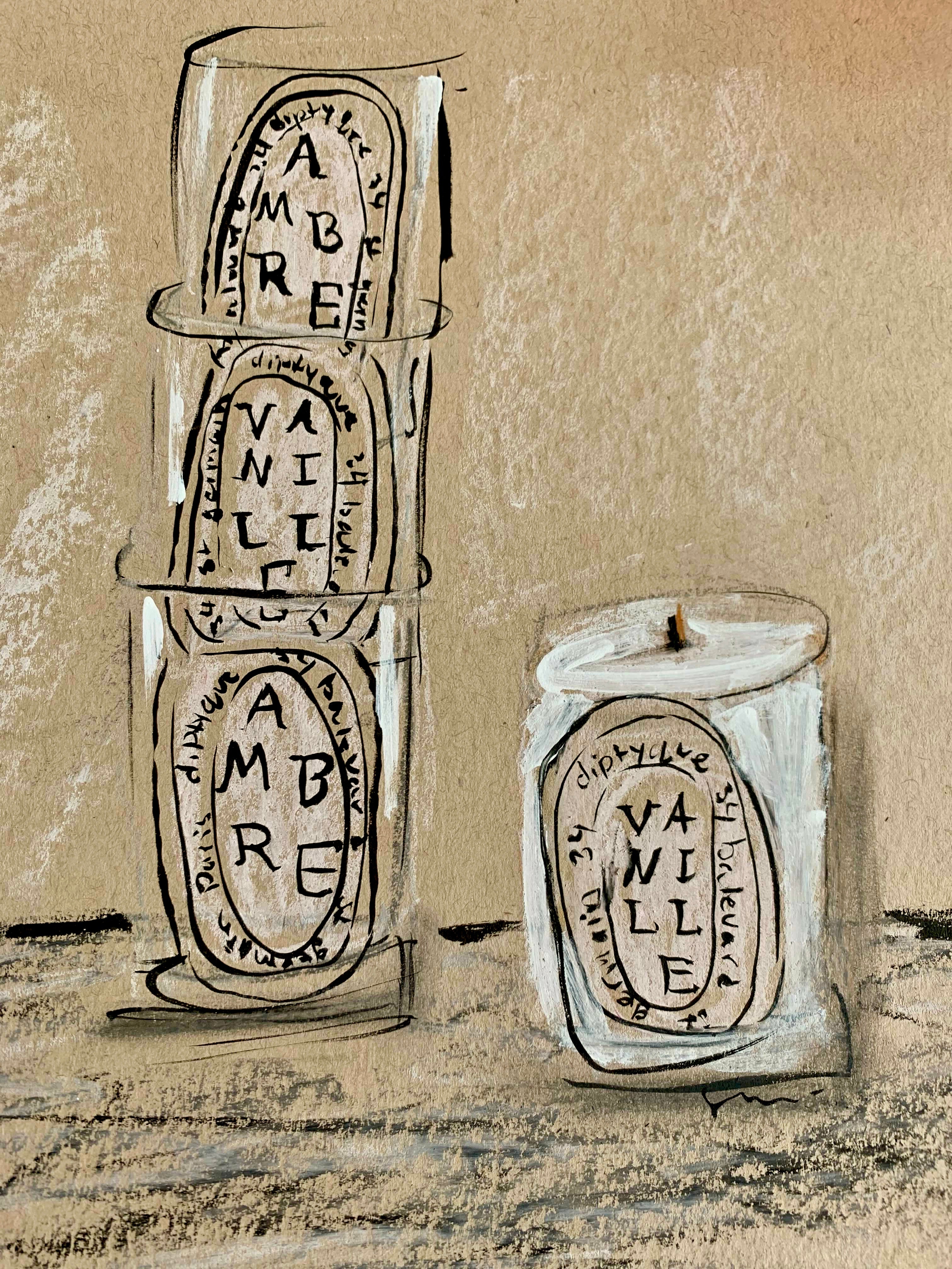 Empty Diptyque candle artwork