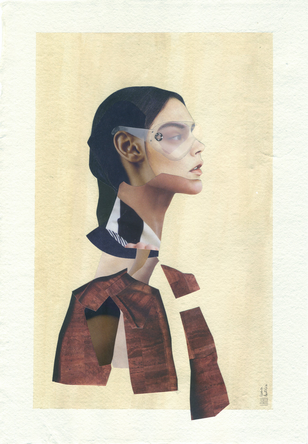 Human figure collage artwork