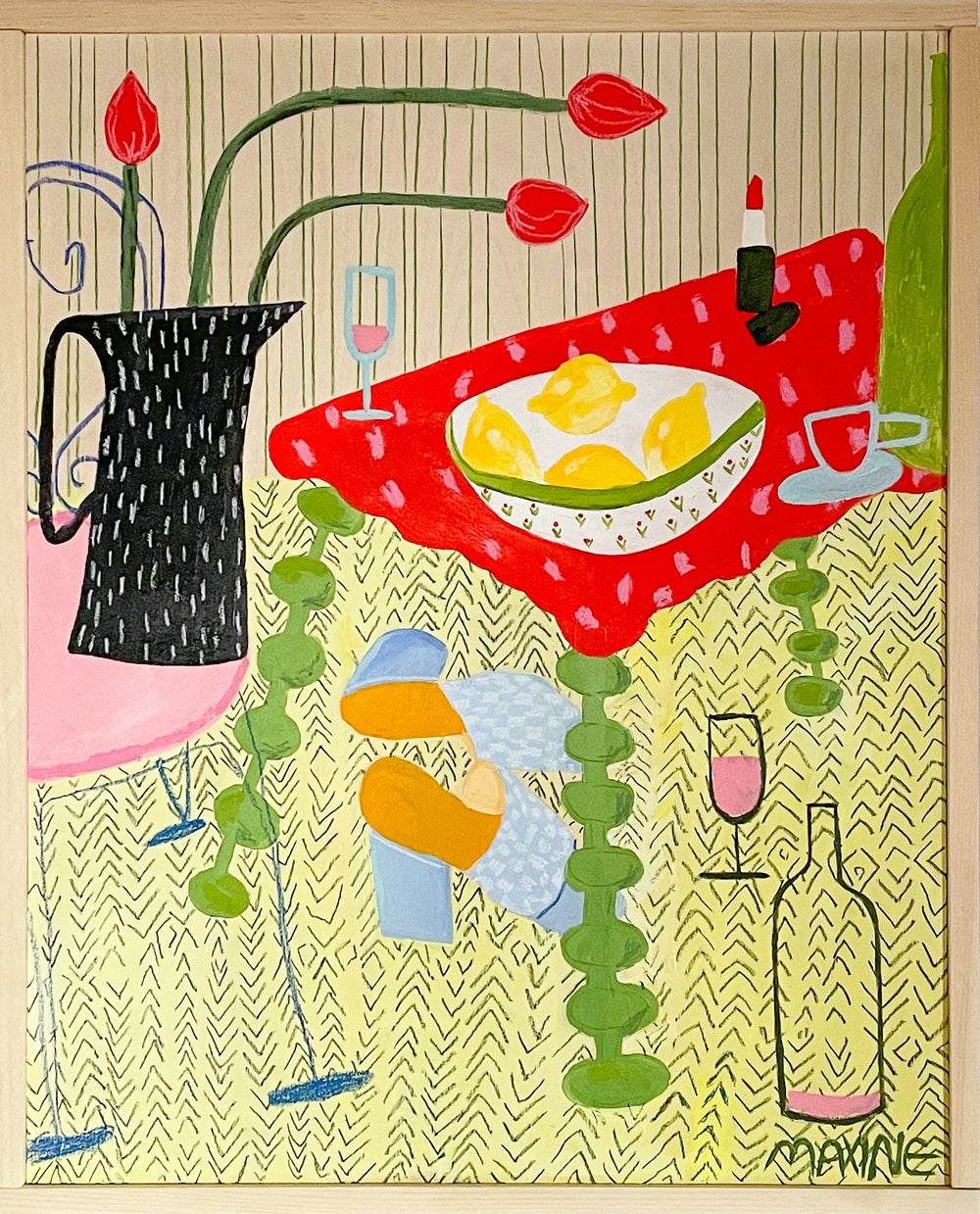 Abstract colourful still life artwork