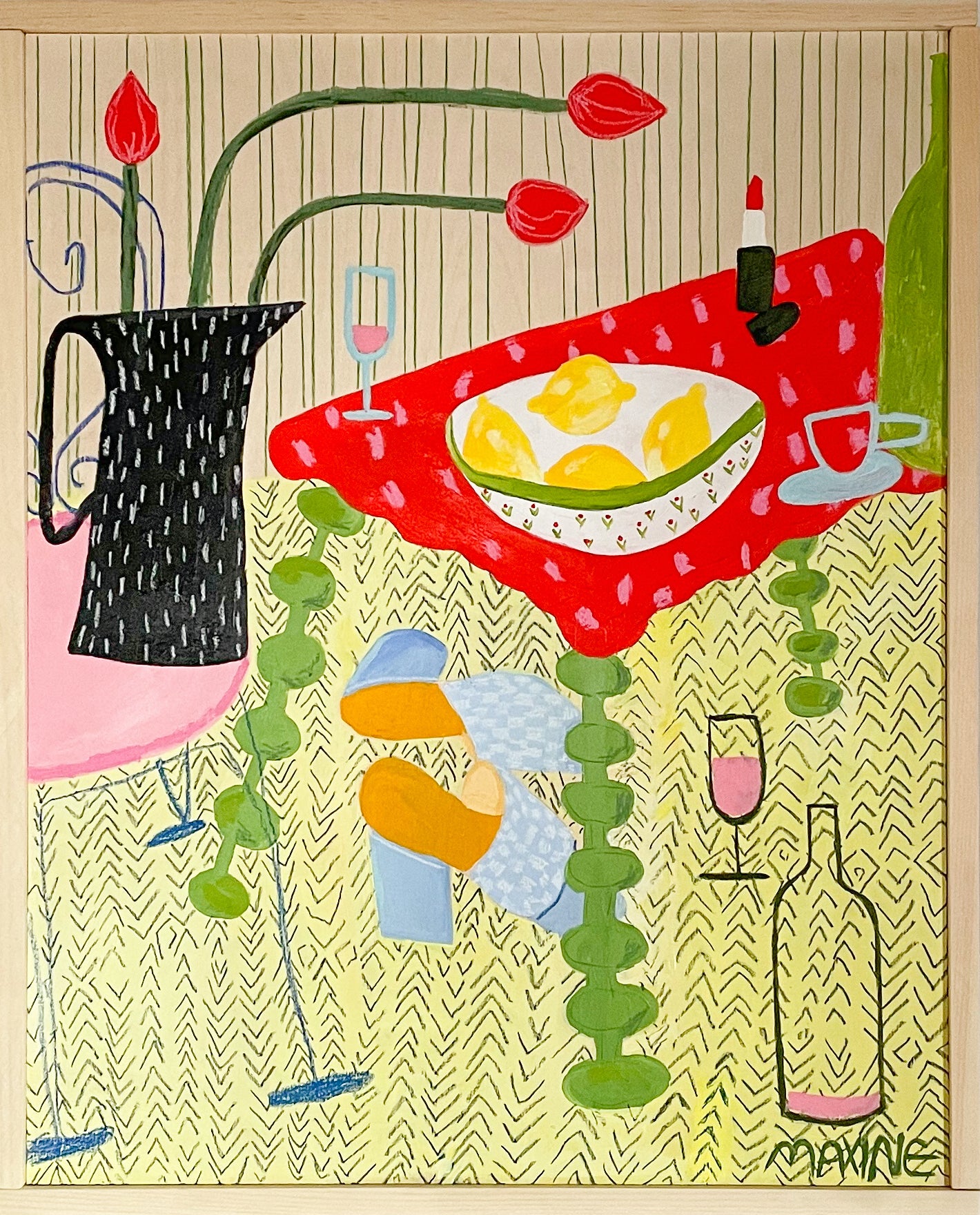 Abstract colourful still life artwork