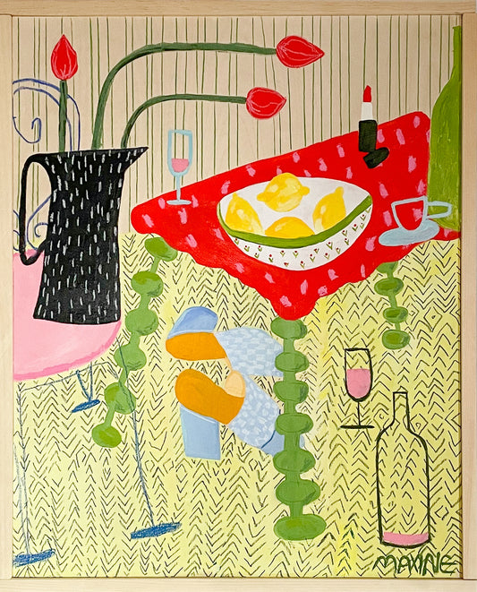 Abstract colourful still life artwork