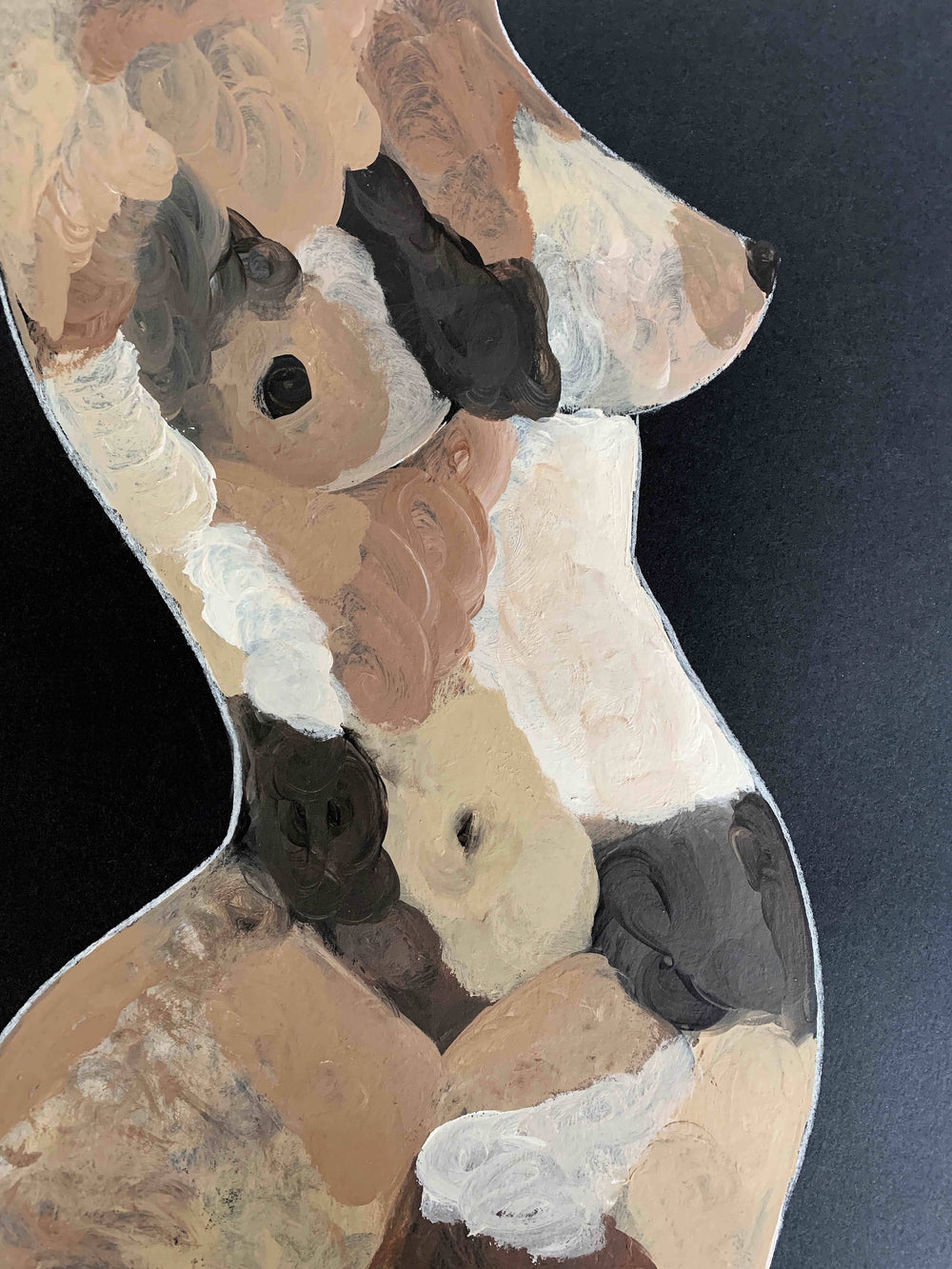 Neutral coloured female form artwork