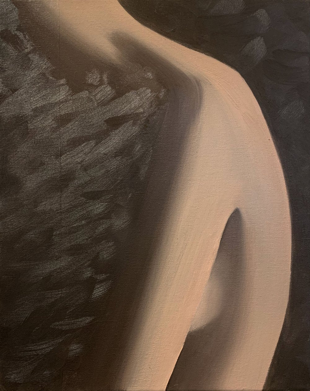 Female figure artwork in a neutral colour palette