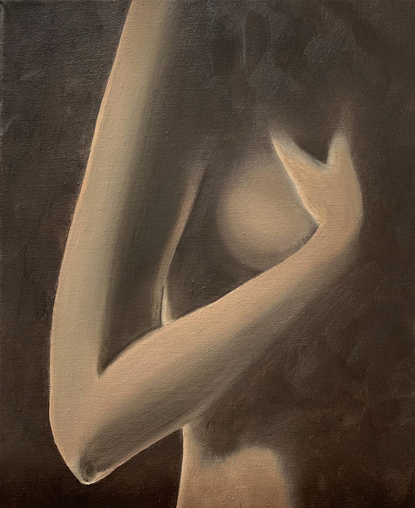 Female figure artwork in neutral colours