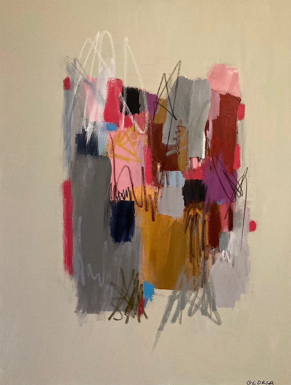 Multicolour brushstroke artwork