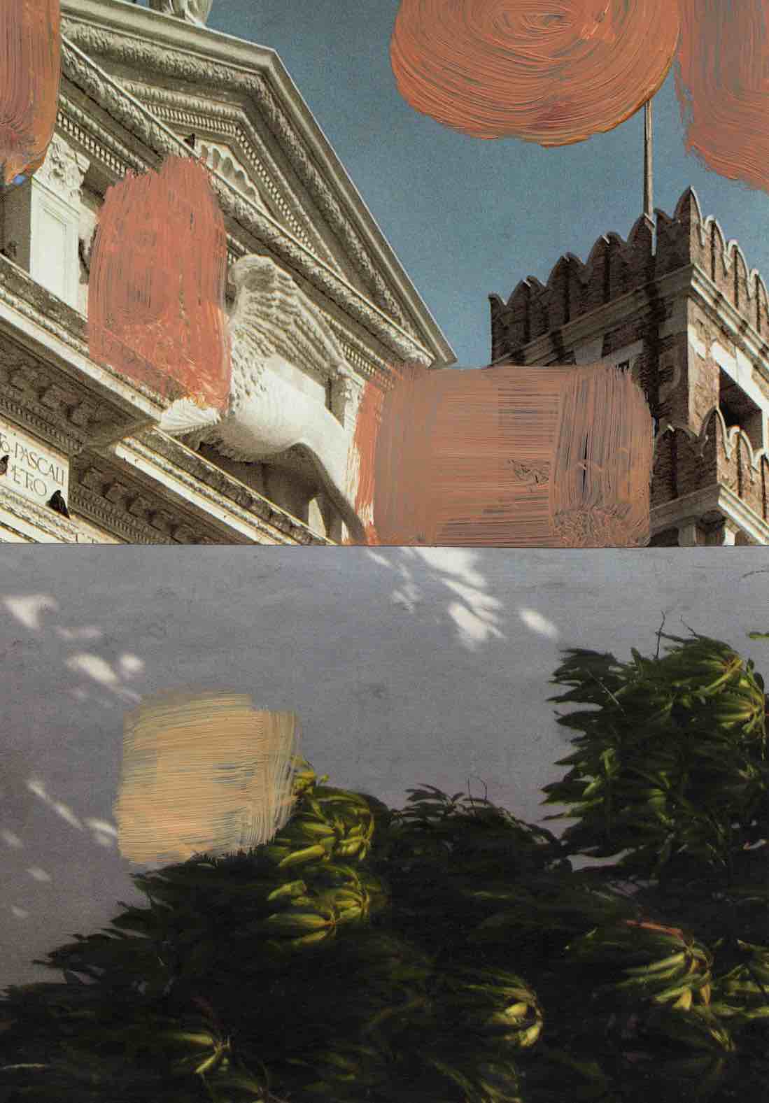 Photography with painting over top