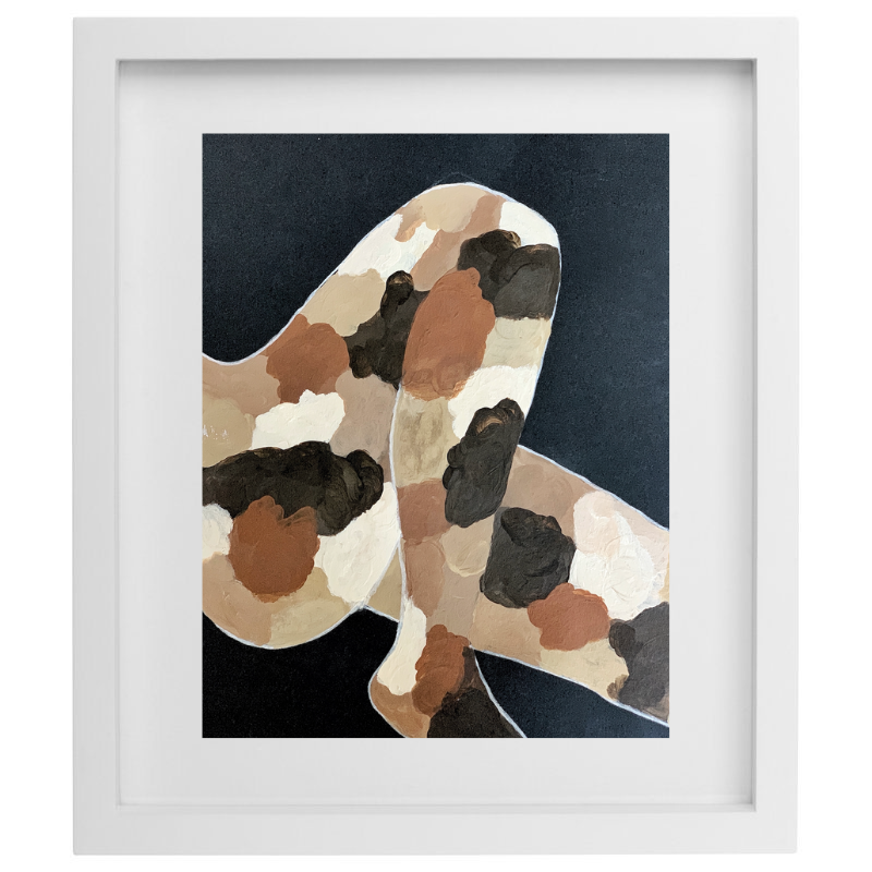 Skin colours artwork in a white frame