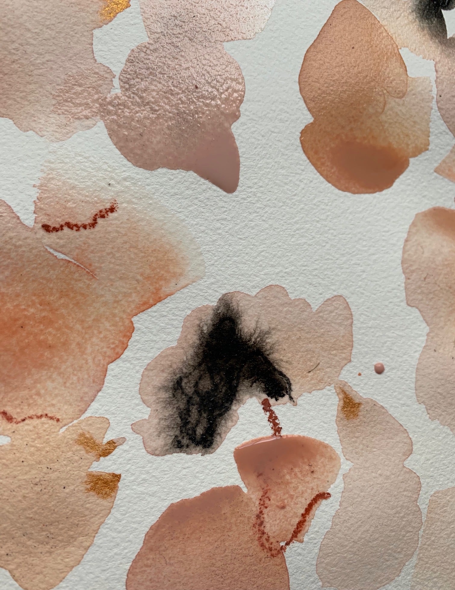 Abstract pink watercolour artwork