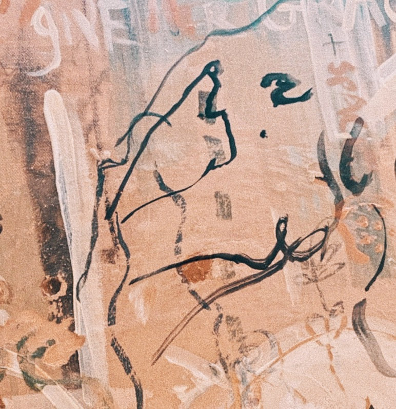 Abstract female form with a natural colour palette