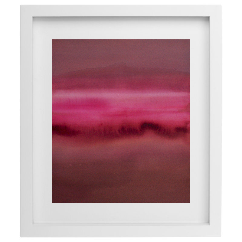 Abstract pink gradient artwork with white frame