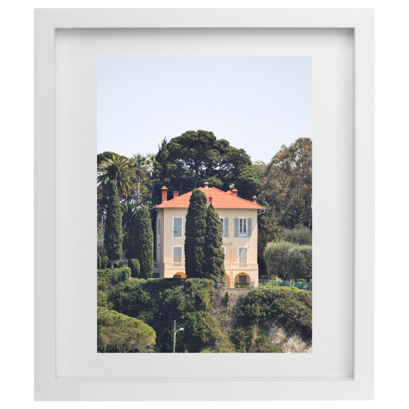 Villa in the French Riviera photography in a white frame