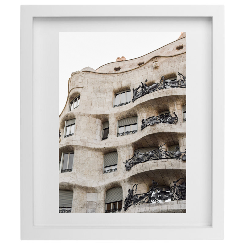 Architectural photography in a white frame