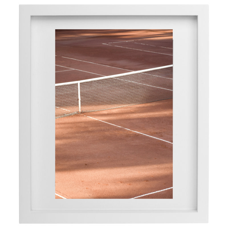 Tennis court in Sicily photography in a white frame