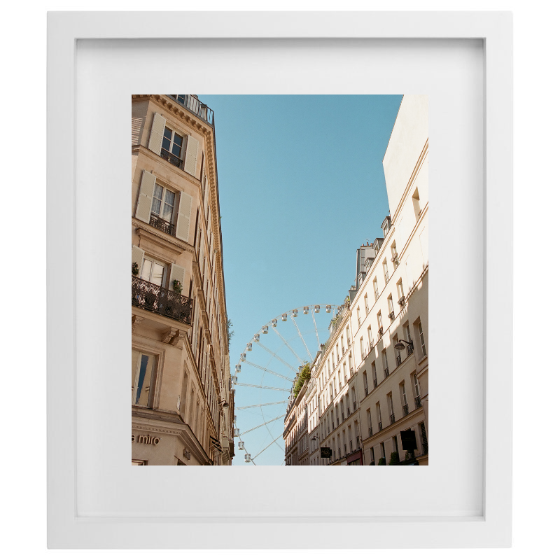 Grande Roue de Paris photography in a white frame