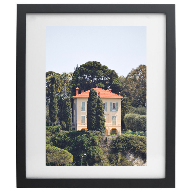 Villa in the French Riviera photography in a black frame