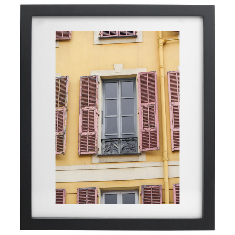 Rustic windows photography in a black frame