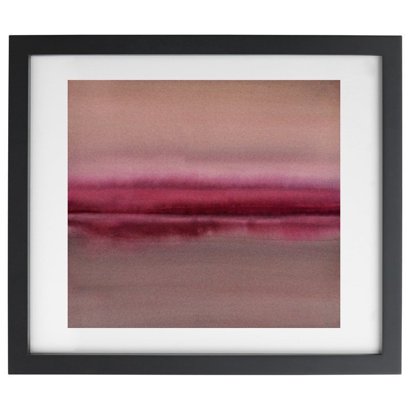 Abstract pink gradient artwork with black frame