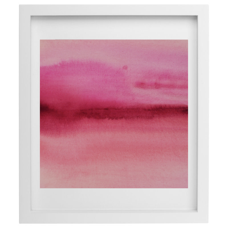 Abstract shades of pink gradient artwork with white frame