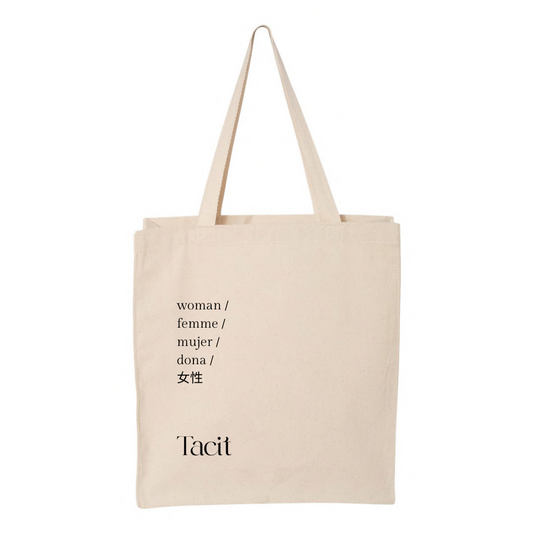 Tacit Collective's Woman canvas tote