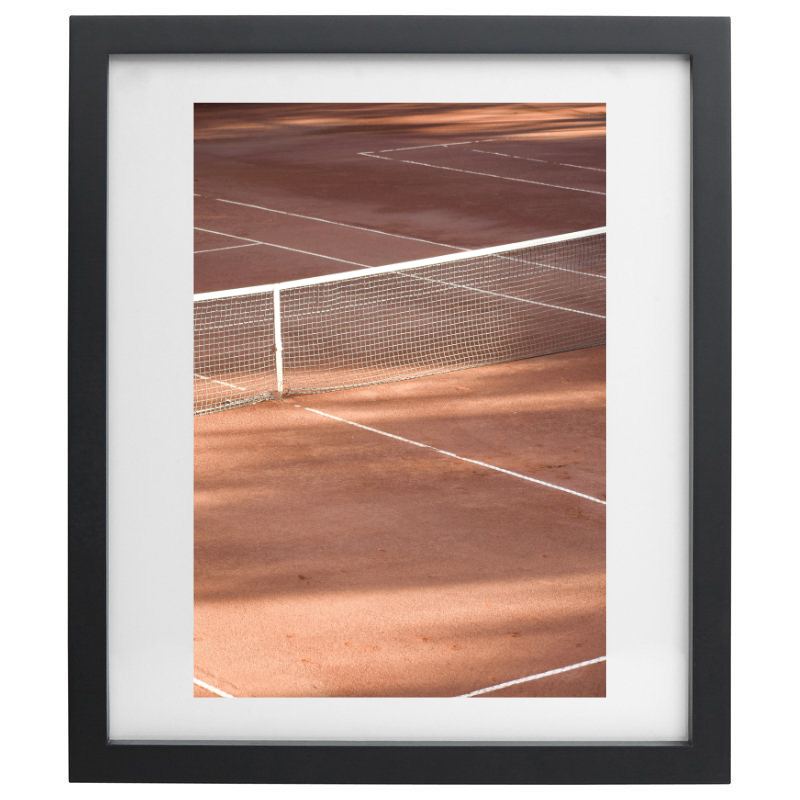 Tennis court in Sicily photography in a black frame