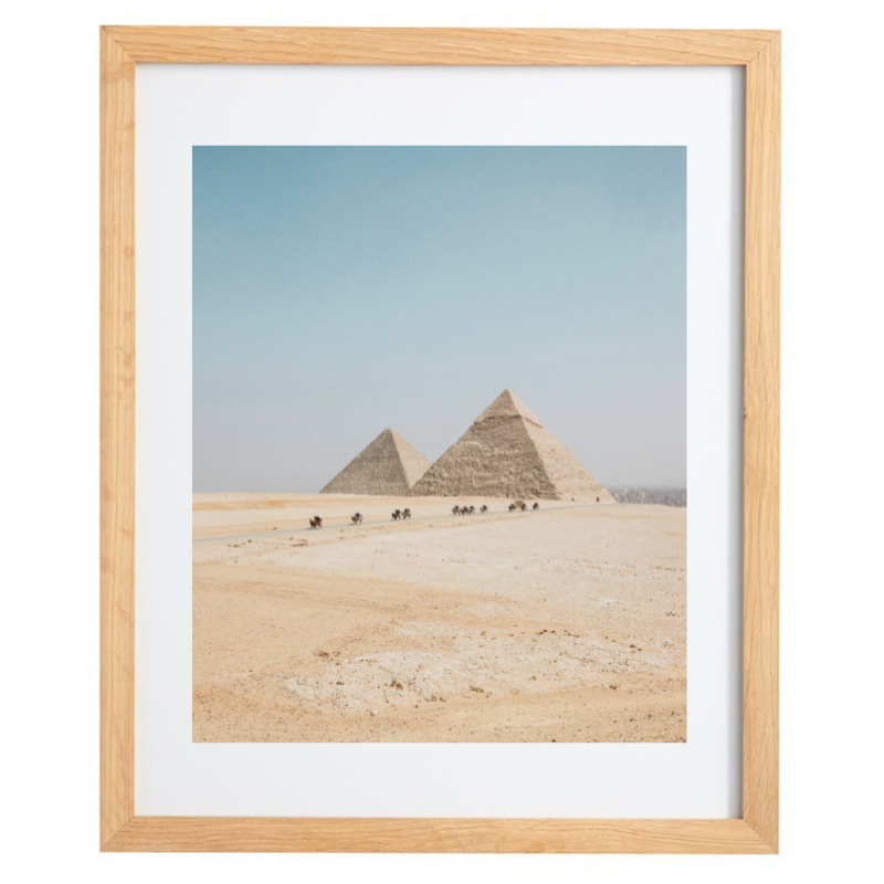 Egyptian pyramid photography in a natural frame
