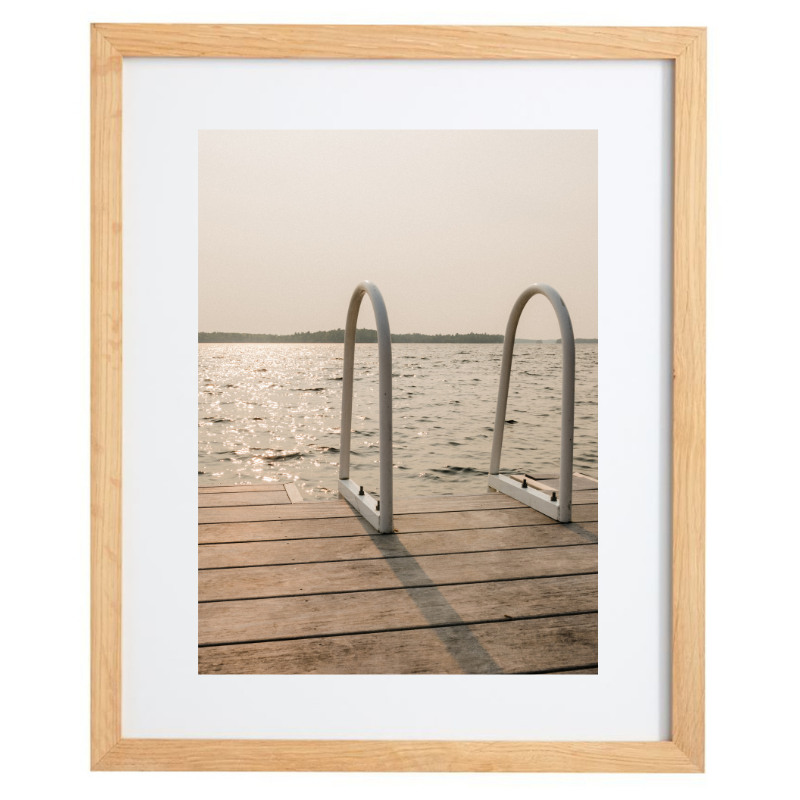 Dock ladder photography in a natural frame
