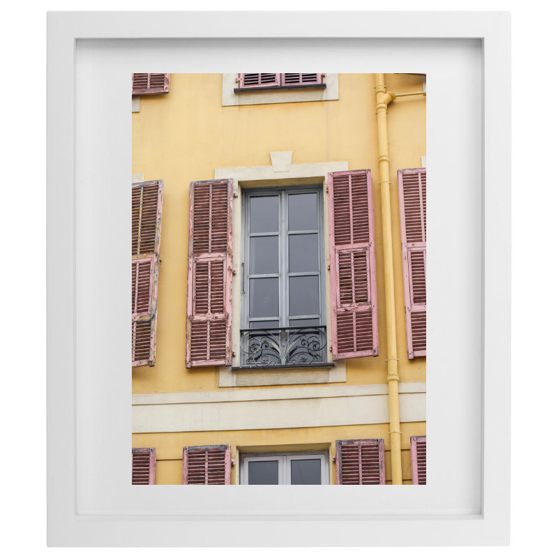 Rustic windows photography in a white frame