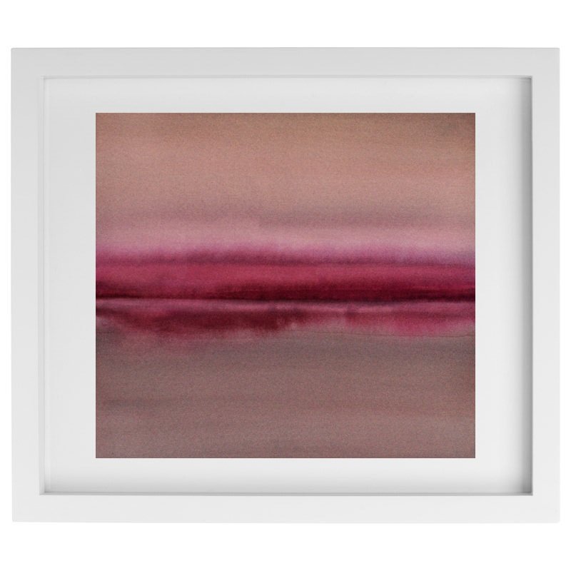 Abstract pink gradient artwork with white frame