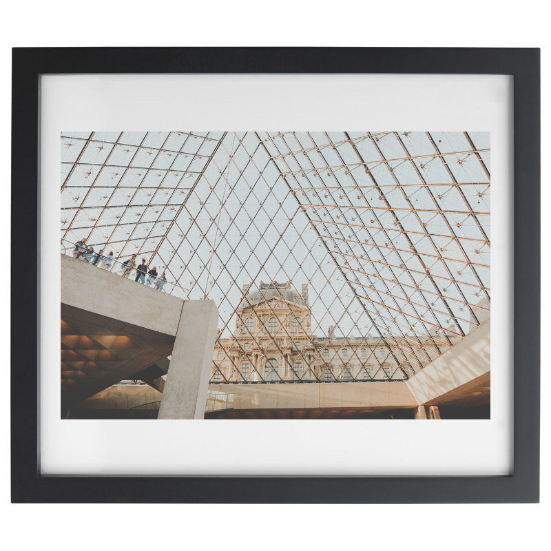 Louvre photography in a black frame