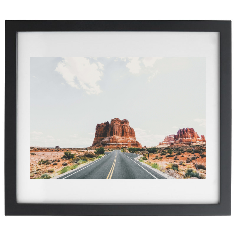 Red rocks in Utah photography in a black frame