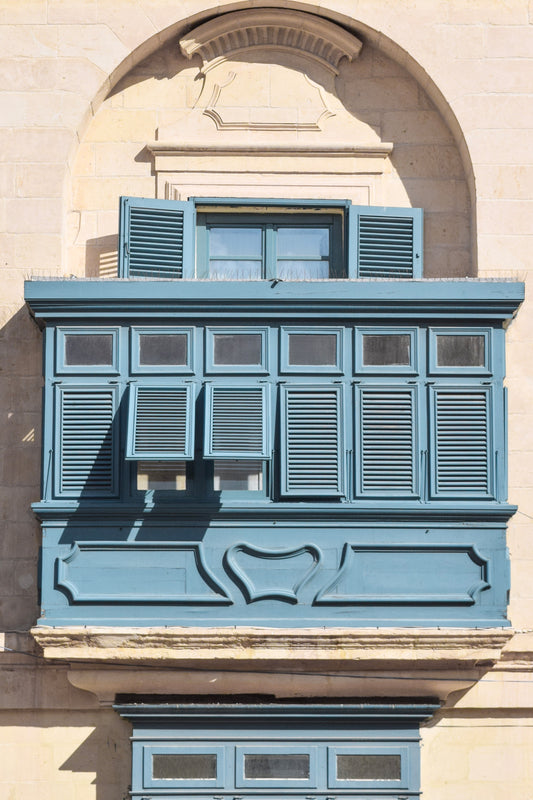 Malta blue balcony photography