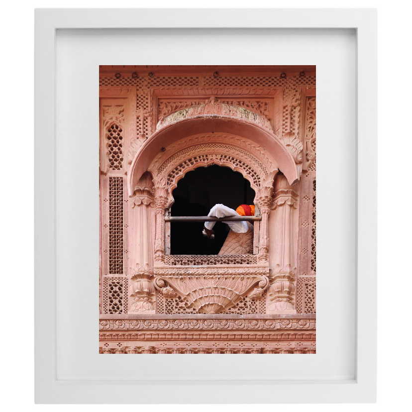 Mehrangarh Fort photography in a white frame
