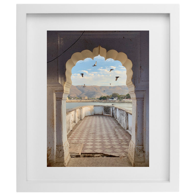 Rajasthani Arches travel photography in a white frame