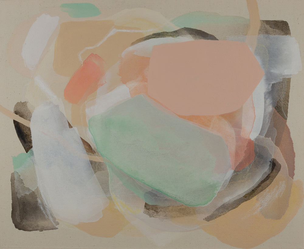 Abstract muted pastel and neutral colour artwork