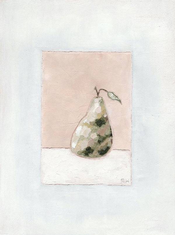 Moldy pear artwork in neutral colours