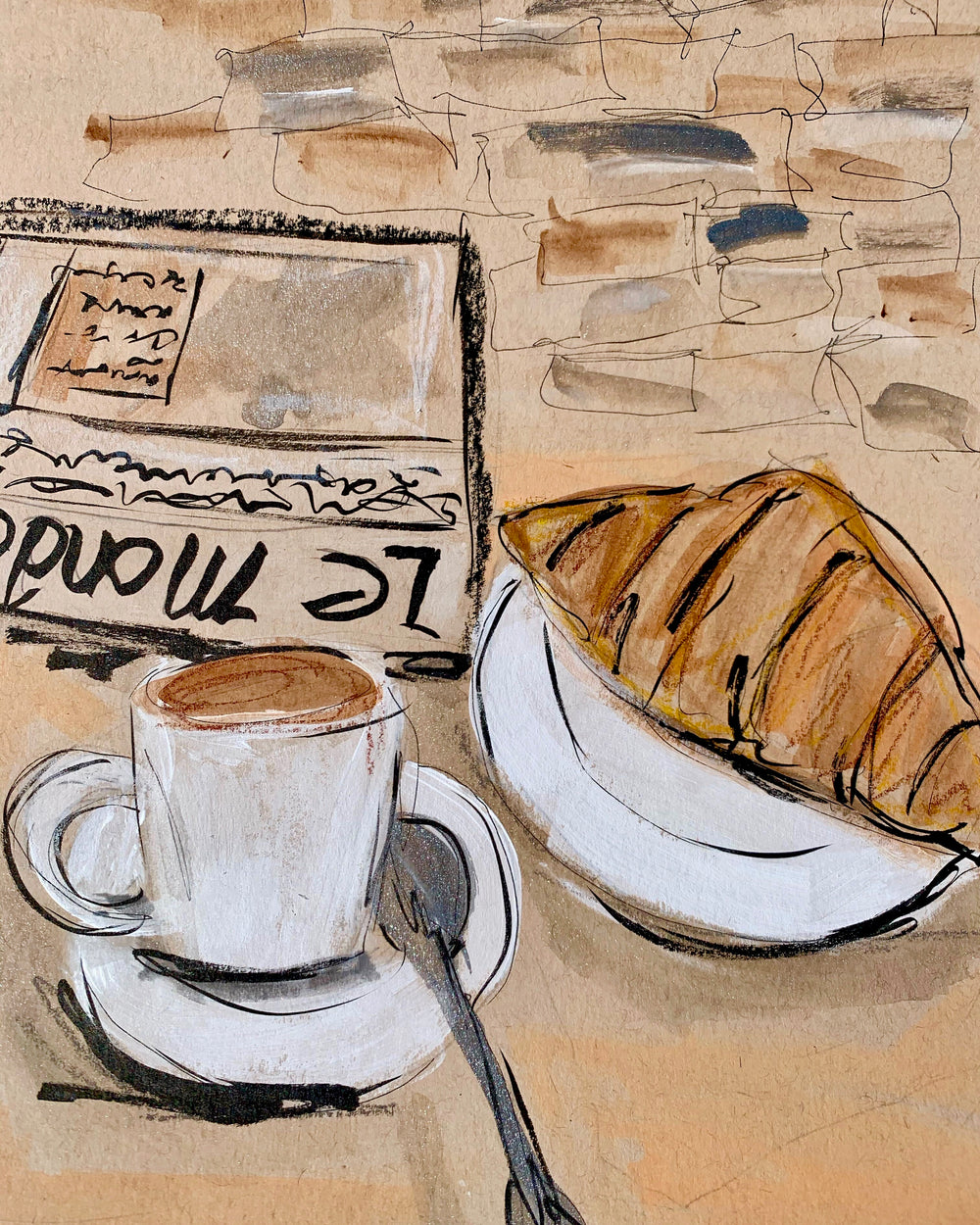 French breakfast artwork