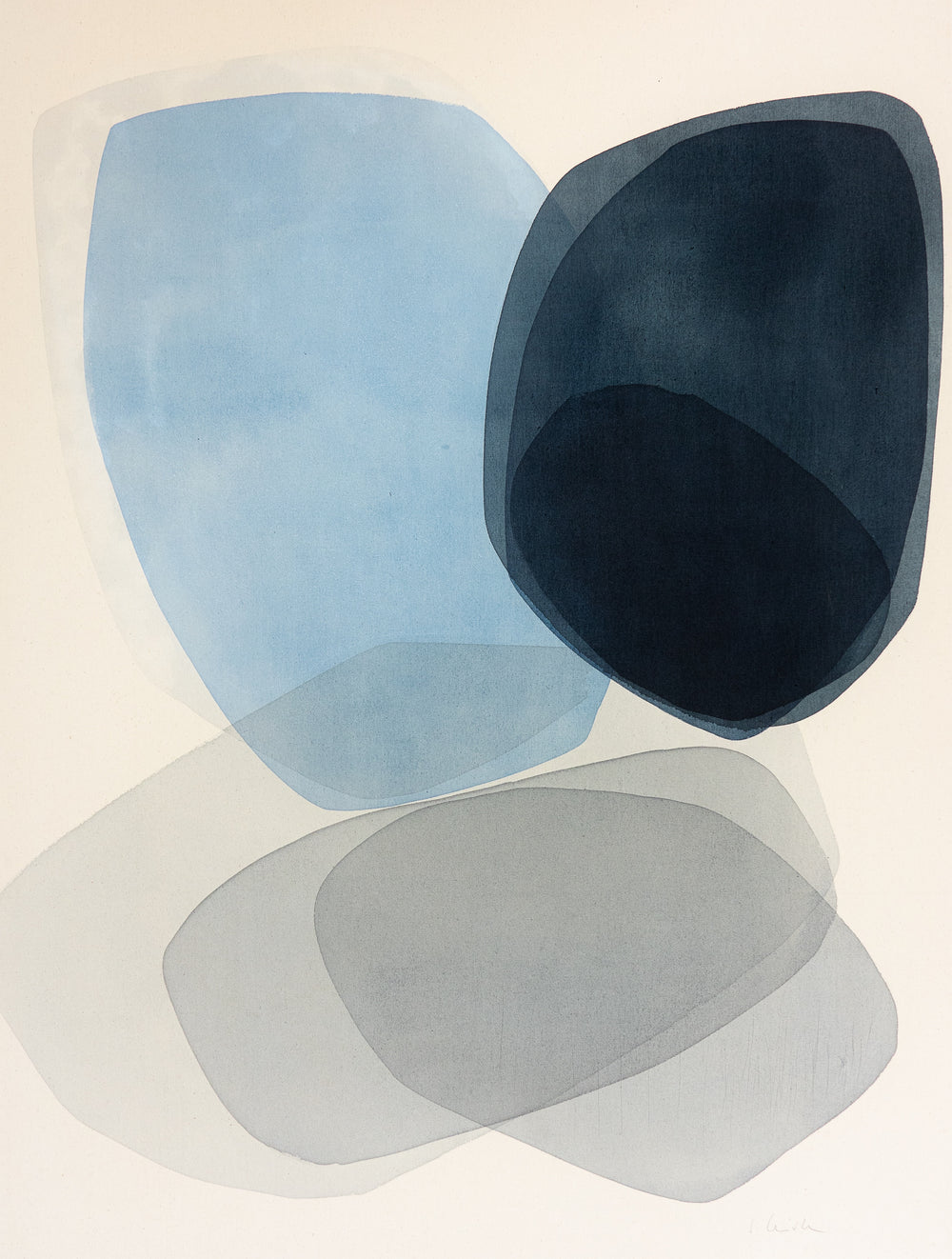 Shades of blue minimalist artwork